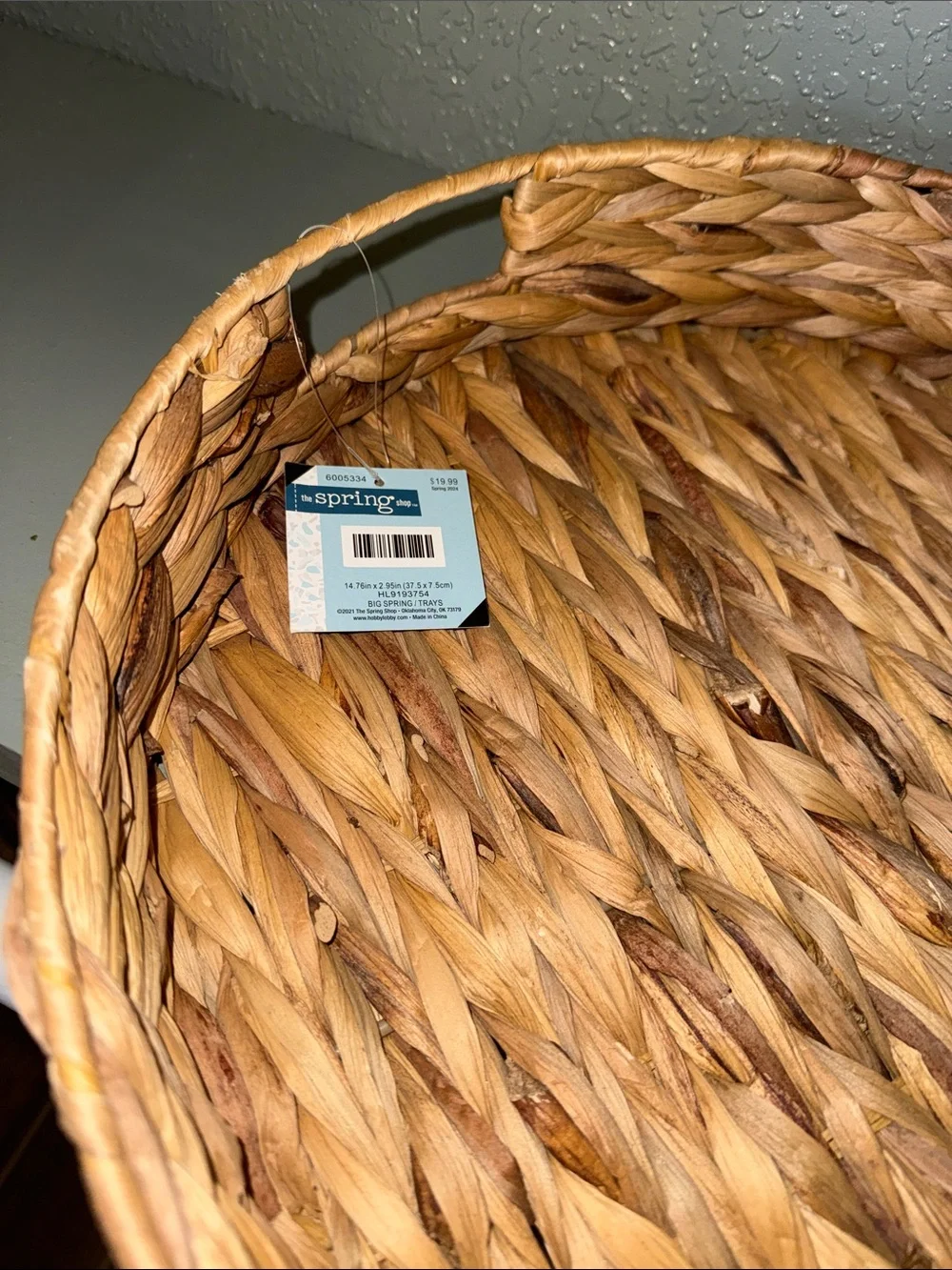 Natural Woven Round Tray